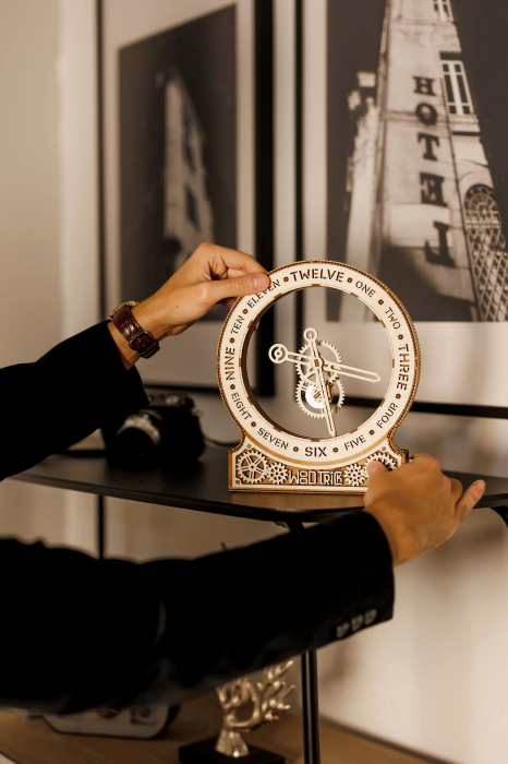 Puzzle 3D Mecanic, Ceas kinetic zodiac, 143 piese [5]