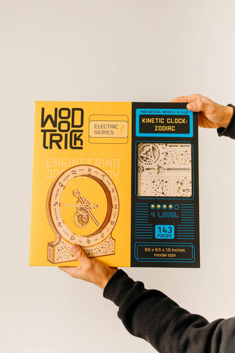 Puzzle 3D Mecanic, Ceas kinetic zodiac, 143 piese [7]