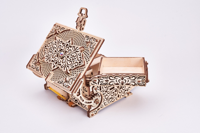 Puzzle 3D Mecanic, Cutie de bijuterii cu cristale Swarovski, 192 piese [9]