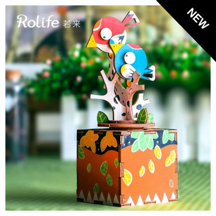 Puzzle 3D, Mecanic, Cutiuta muzicala, Cantec in copac, 33 piese [5]