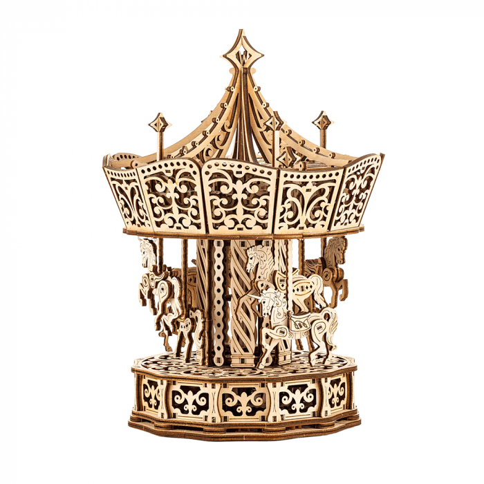 Puzzle 3D mecanic, cutiuta muzicala, Carusel parizian, 440 piese [4]