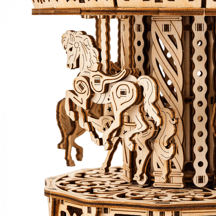 Puzzle 3D mecanic, cutiuta muzicala, Carusel parizian, 440 piese [2]