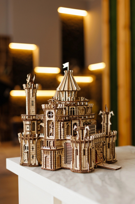 Puzzle 3D mecanic, cutiuta muzicala, Castelul dragonului, 978 piese [4]