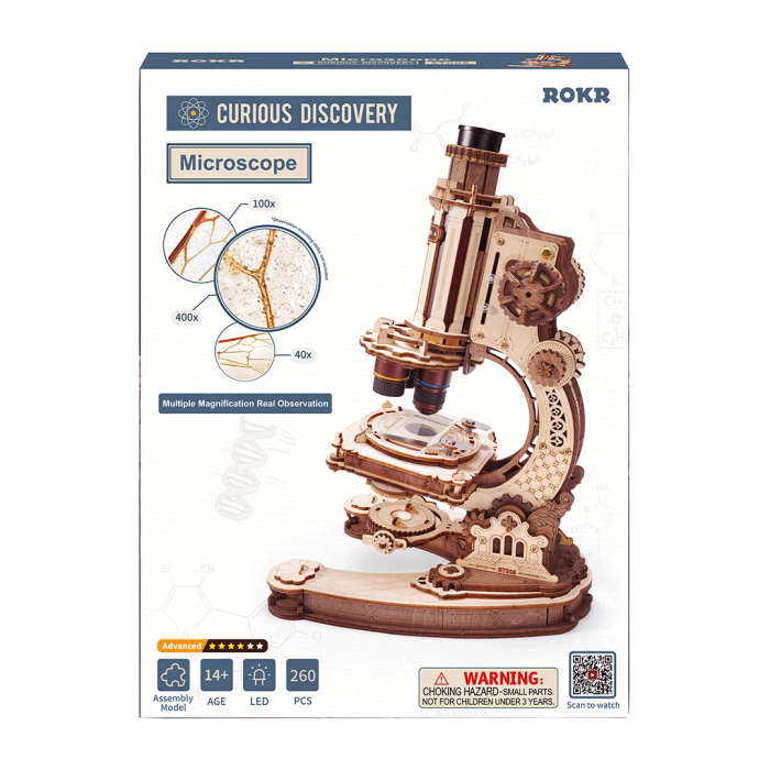 Puzzle 3D Mecanic, cutiuta muzicala, Microscop, 260 piese [9]