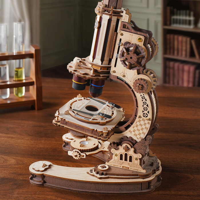 Puzzle 3D Mecanic, cutiuta muzicala, Microscop, 260 piese [5]