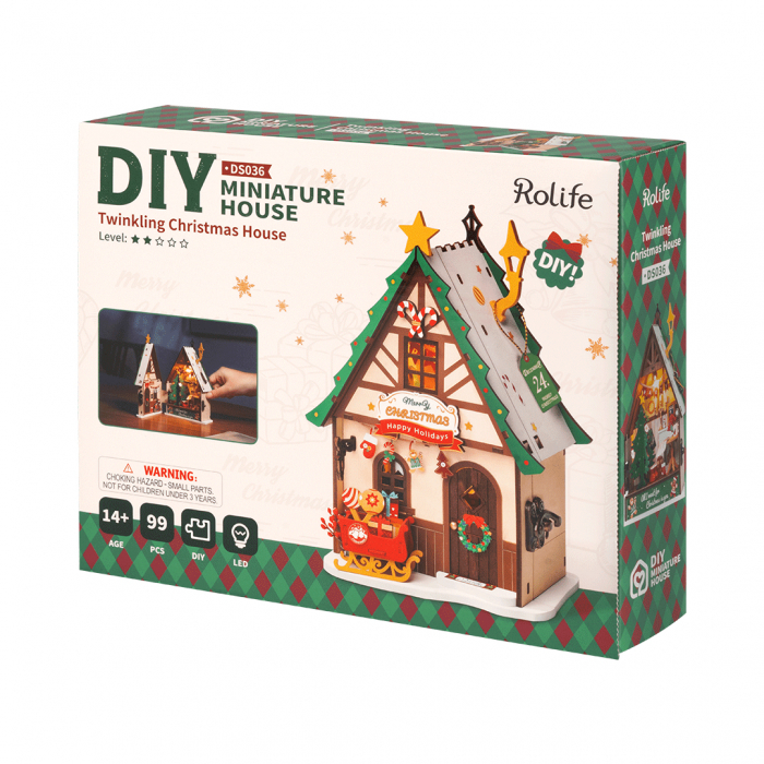 Puzzle 3D, Casuta DIY,  Casuta de Turta Dulce, 46 piese [7]