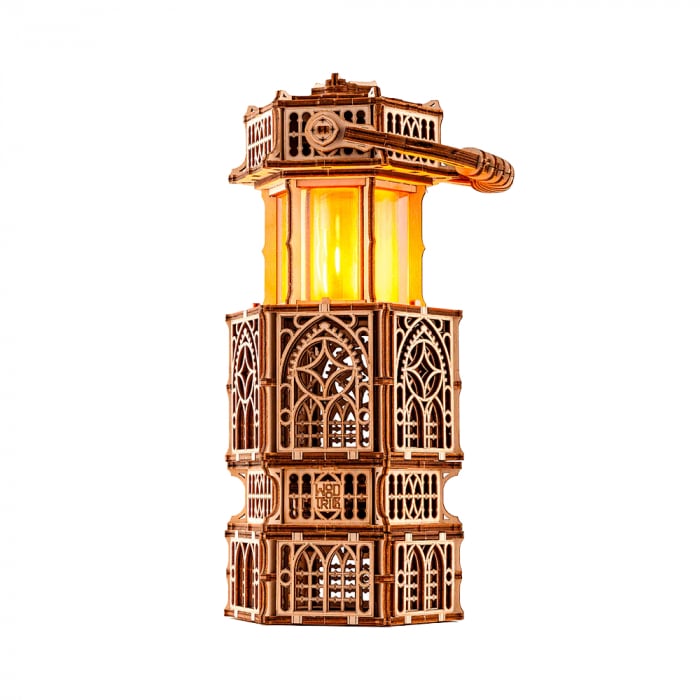 Puzzle 3D mecanic, din lemn, Lanterna vintage, 251 piese [4]