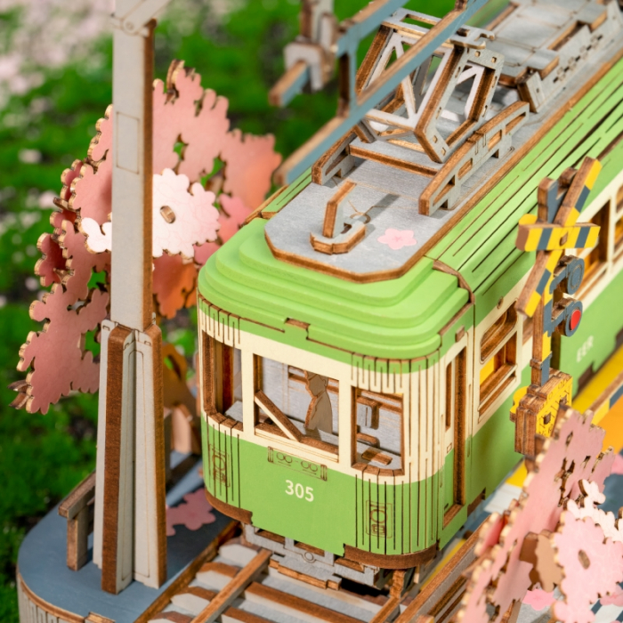 Puzzle 3D, din lemn, Calatorie prin sakura, 223 piese [7]