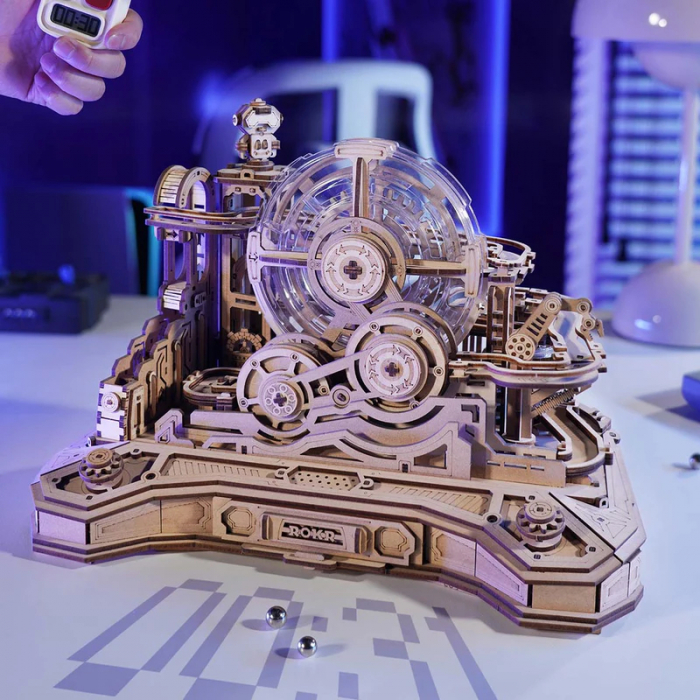 Puzzle 3D, mecanic, din lemn, Gear Ball Challenge, 653 piese [3]