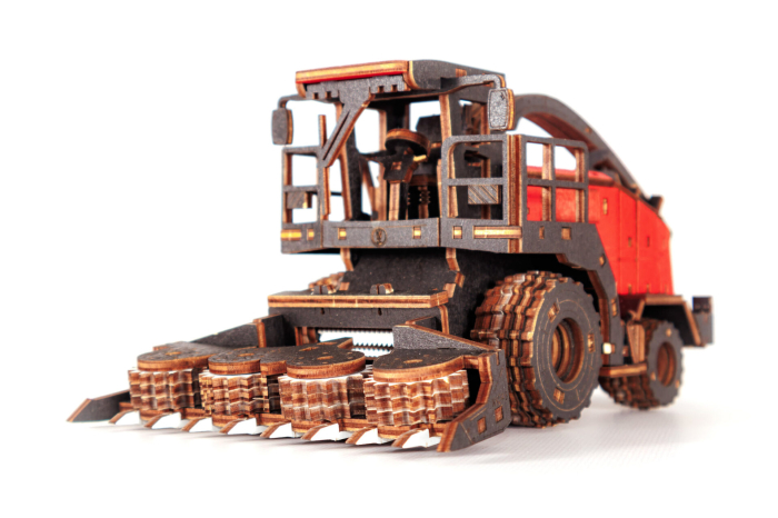 Puzzle 3D, mecanic, din lemn, Seceratoare, 181 piese [1]