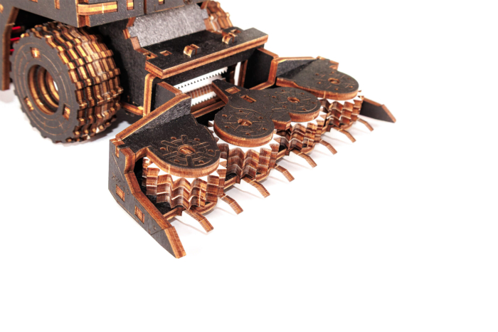 Puzzle 3D, mecanic, din lemn, Seceratoare, 181 piese [10]