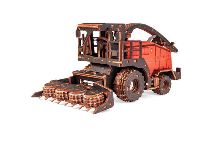 Puzzle 3D, mecanic, din lemn, Seceratoare, 181 piese [7]
