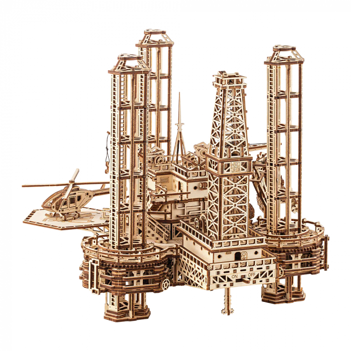 Puzzle 3D, mecanic, din lemn, Platforma petroliera offshore, 1180 piese [2]