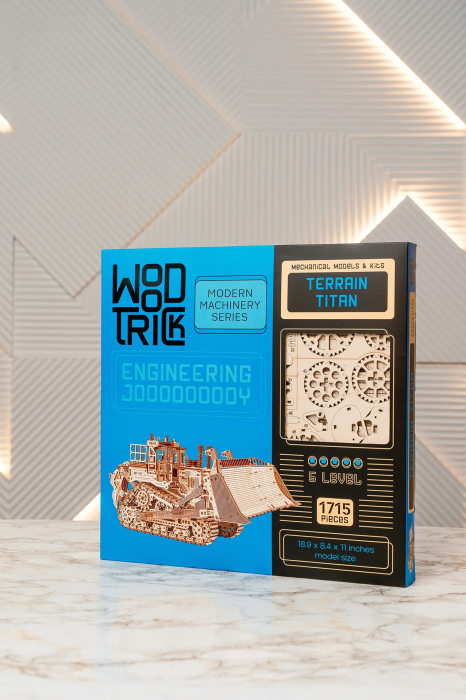 Puzzle 3D, mecanic, din lemn, Titan de teren, 1715 piese [10]