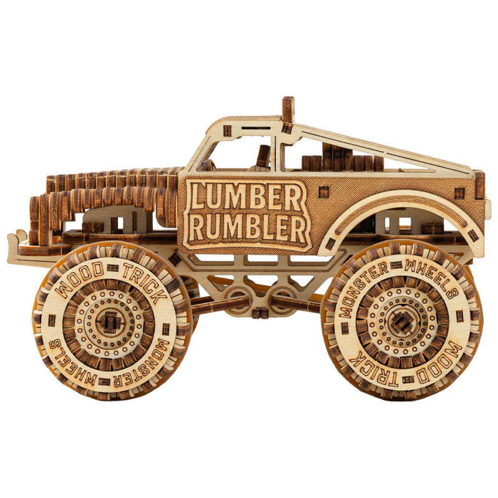 Puzzle 3D, mecanic, din lemn, Lumber Rumbler, 280 piese [3]