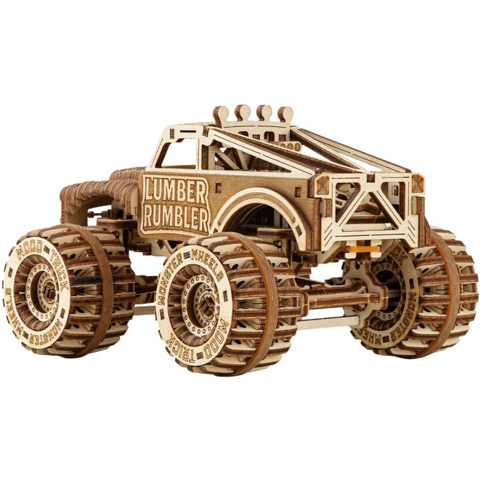 Puzzle 3D, mecanic, din lemn, Lumber Rumbler, 280 piese [4]