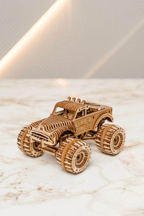 Puzzle 3D, mecanic, din lemn, Lumber Rumbler, 280 piese [6]