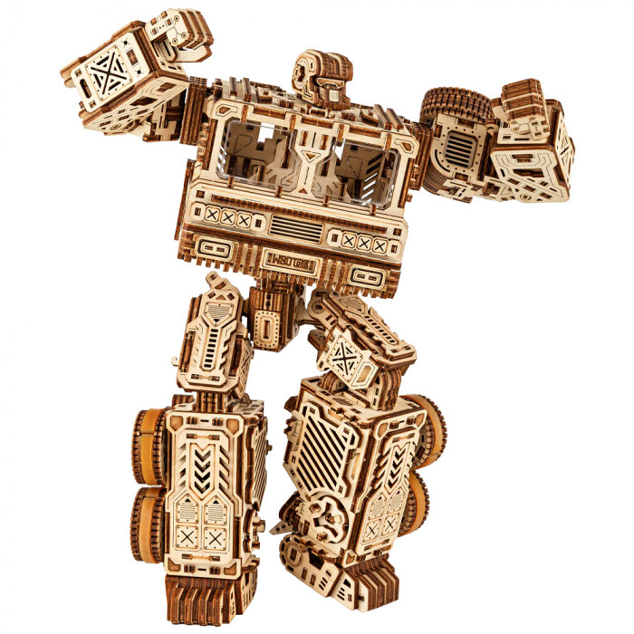 Puzzle 3D, mecanic, din lemn, Transformer, 1212 piese [4]