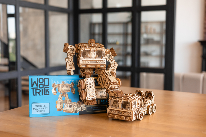 Puzzle 3D, mecanic, din lemn, Transformer, 1212 piese [5]