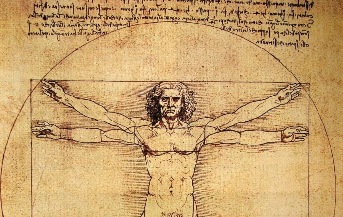 Puzzle 3D, mecanic, din lemn, Omul vitruvian rotativ, 22 piese [3]