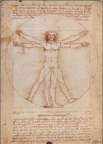 Puzzle 3D, mecanic, din lemn, Omul vitruvian rotativ, 22 piese [2]