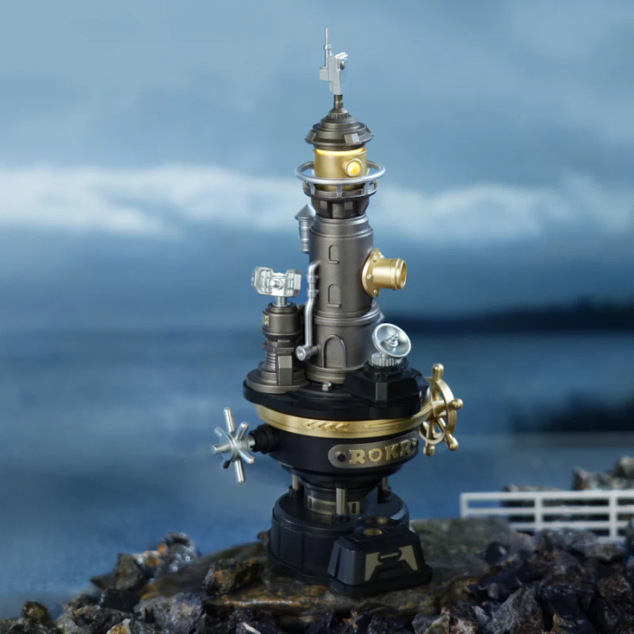 Puzzle 3D mecanic, din metal si plastic, Far pentru nave, 60 piese [11]
