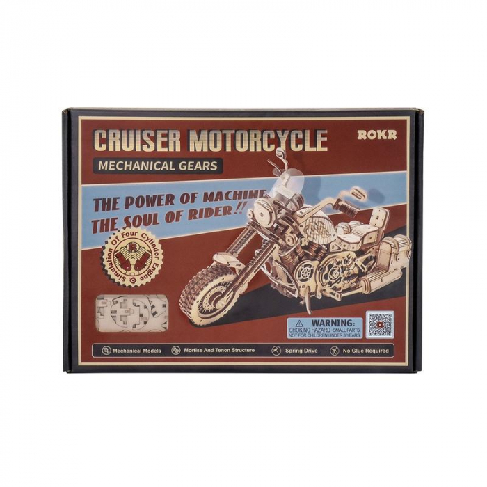 Puzzle 3D Mecanic, Motocicleta cruiser, 420 piese [9]