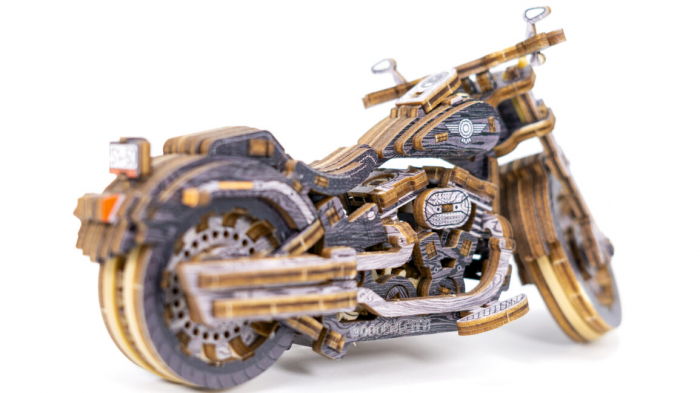 Puzzle 3D Mecanic, Motocicleta Cruiser V-Twin, 168 piese [5]