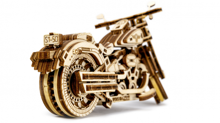 Puzzle 3D Mecanic, Motocicleta Cruiser V-Twin, 168 piese [8]