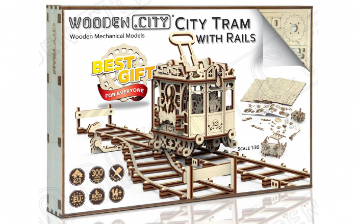 Puzzle 3D Mecanic, Tramvai cu sine [6]