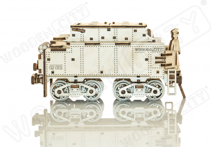 Puzzle 3D Mecanic, Tren cu vagon si sina, 580 piese [5]