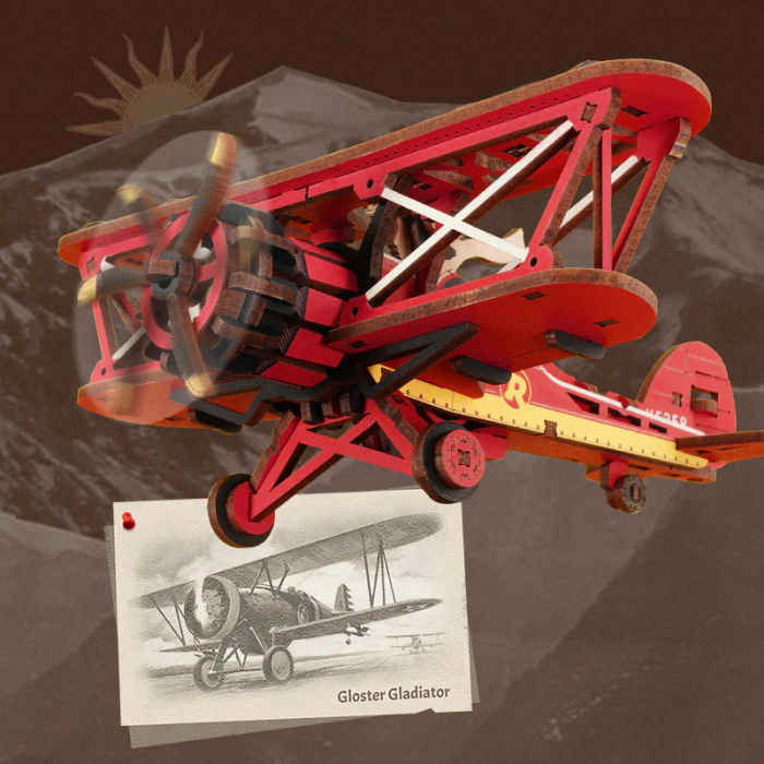 Puzzle 3D, pendul mecanic, Capitanul cerului, 163 piese [4]
