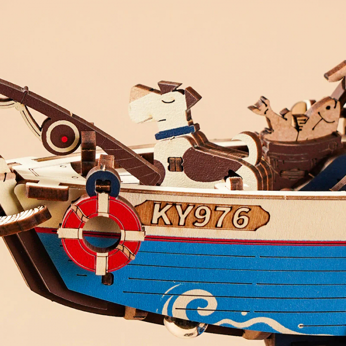 Puzzle 3D, pendul mecanic, Pescarul din ocean, 161 piese [11]