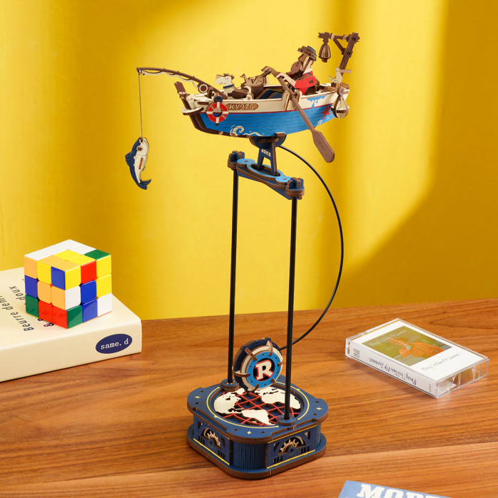 Puzzle 3D, pendul mecanic, Pescarul din ocean, 161 piese [3]