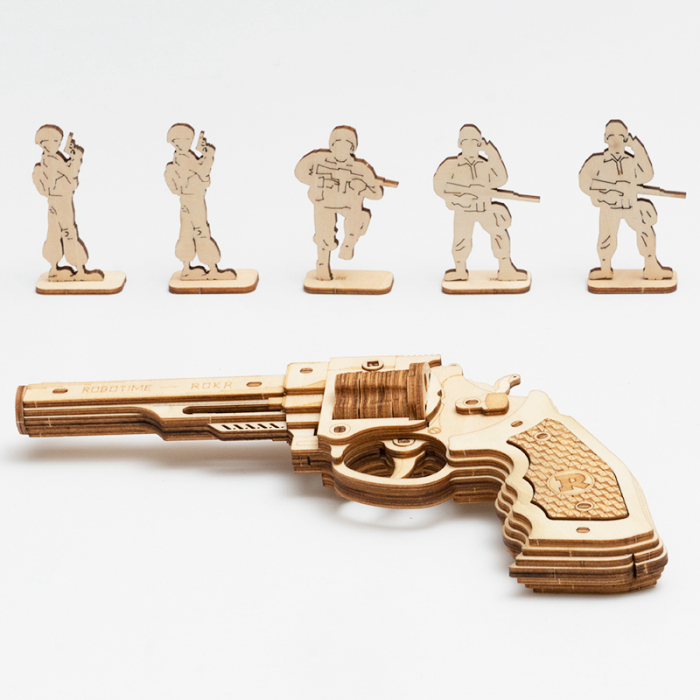 Puzzle 3D, Pistol Corsac M60, Lemn [2]