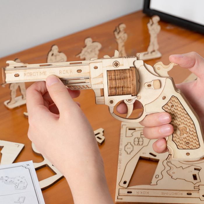 Puzzle 3D, Pistol Corsac M60, Lemn [7]