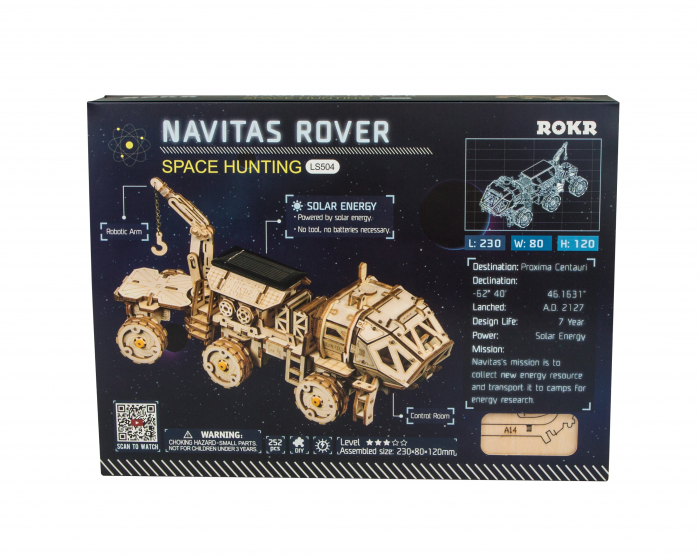 Puzzle 3D spatial, cu baterie solara, Navitas Rover [2]