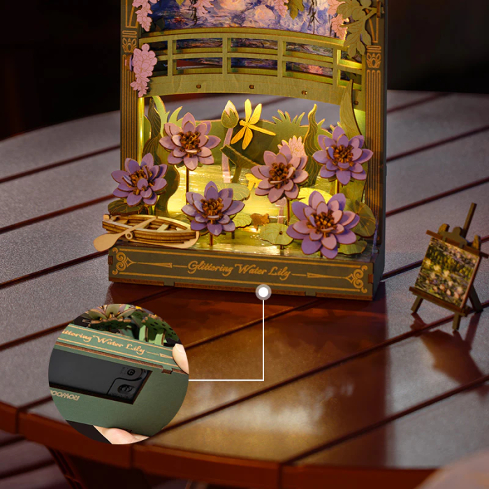 Puzzle 3D, tablou, din lemn, Nuferi pe apa - Monet, 237 piese [10]