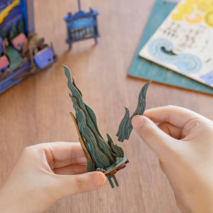 Puzzle 3D, tablou, din lemn, Noapte instelata - van Gogh, 238 piese [5]