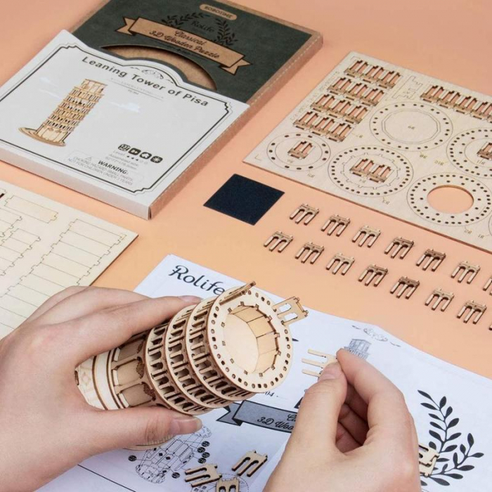 Puzzle 3D Turnul din Pisa, Lemn, 137 piese [5]