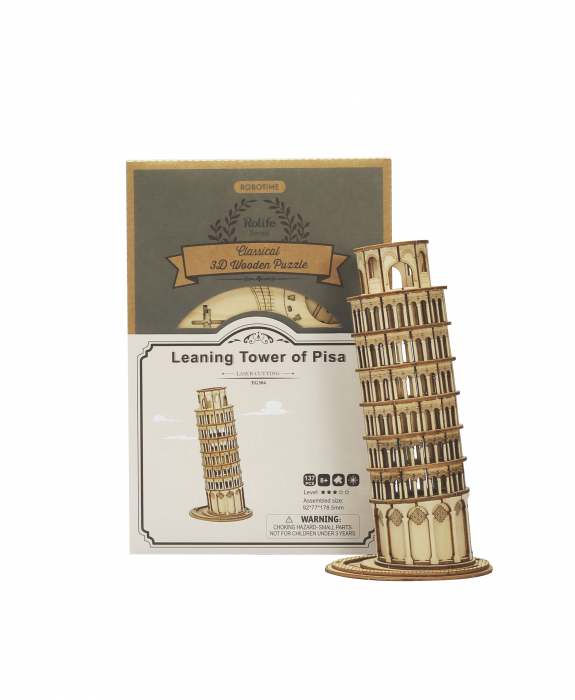 Puzzle 3D Turnul din Pisa, Lemn, 137 piese [3]