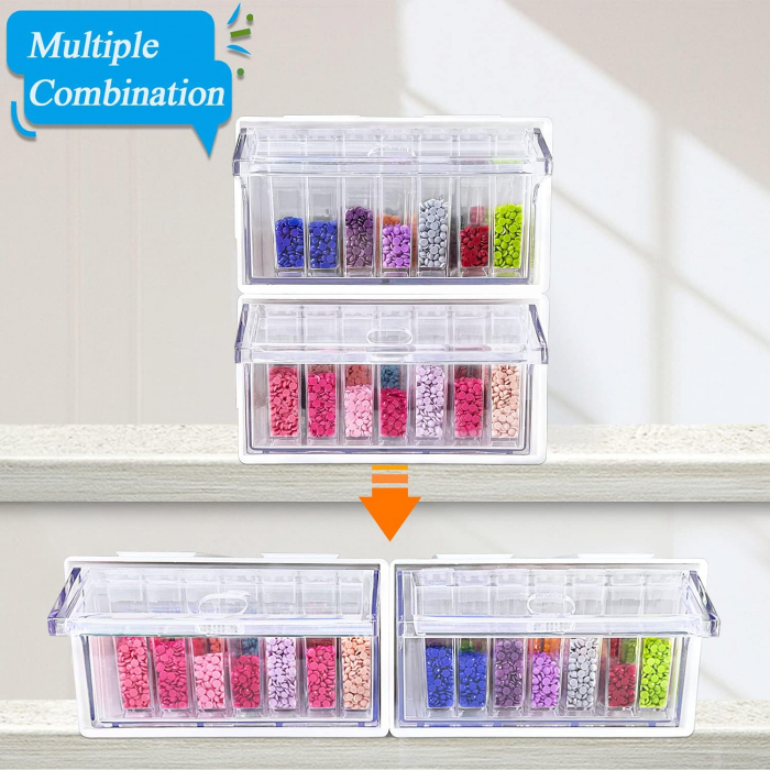 Set 70 cutiute depozitate pentru goblenurile cu diamante in casete modulare [2]