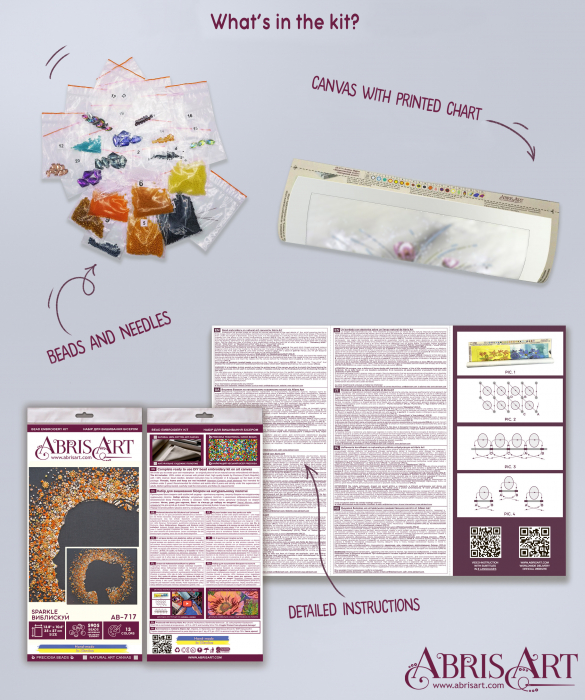 Set broderie cu margele cusute, Stralucire, 35x27 cm [7]
