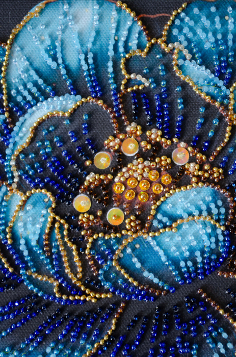 Set broderie cu margele cusute, Inflorire regala, 20x20 cm [2]