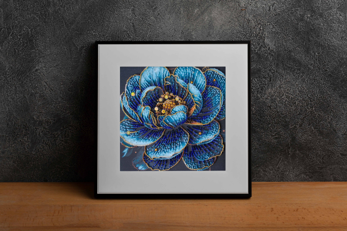 Set broderie cu margele cusute, Inflorire regala, 20x20 cm [5]