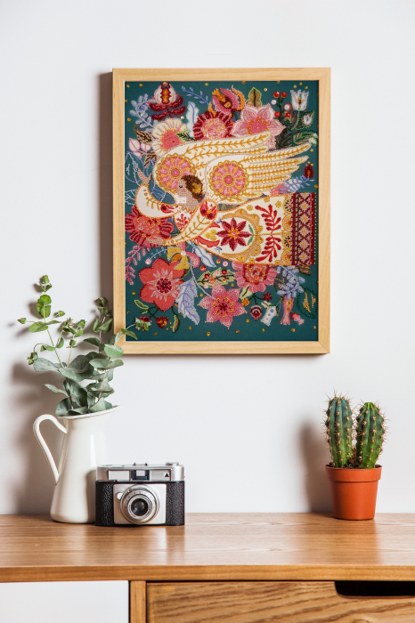 Set broderie cu margele cusute, Aripi de inspiratie, 38,5x30 cm [2]