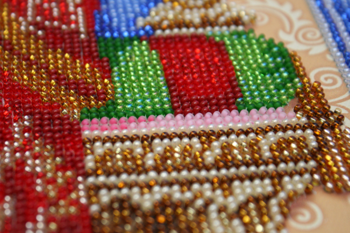 Set broderie cu margele cusute, Icoana Maicii Domnului, 32x45 cm [2]