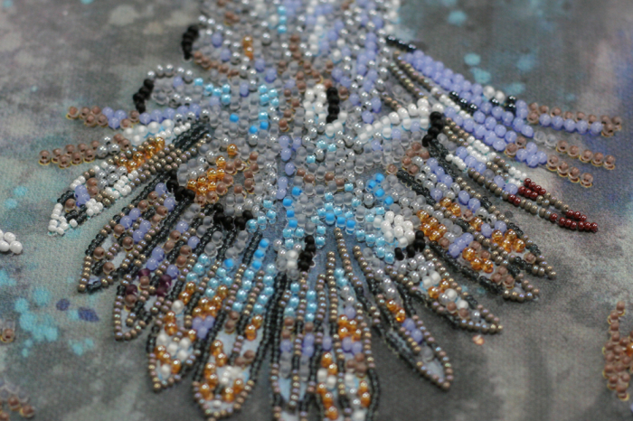 Set broderie cu margele cusute, Ceata florilor, 33x44 cm [5]