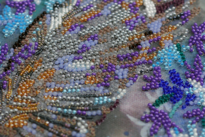 Set broderie cu margele cusute, Ceata florilor, 33x44 cm [6]