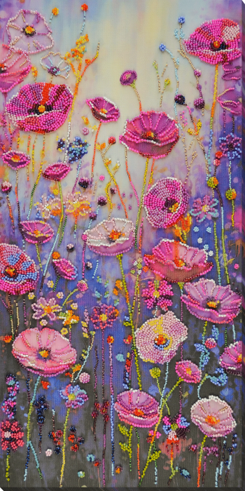 Set broderie cu margele cusute, Moment de primavara, 22x45 cm [1]